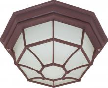 Nuvo 60/535 - 1 Light; 12 in.; Ceiling Spider Cage Fixture; Die Cast; Glass Lens; Old Bronze Finish