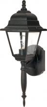 Nuvo 60/542 - Briton; 1 Light; 18 in.; Wall Lantern with Clear Seed Glass; Textured Black Finish