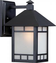 Nuvo 60/5601 - Drexel; 1 Light; 7 in.; Outdoor Wall Fixture with Frosted Seed Glass; Stone Black Finish