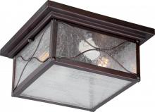 Nuvo 60/5616 - Vega; 2 Light; Outdoor Flush Fixture with Clear Seed Glass; Classic Bronze Finish
