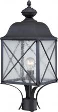 Nuvo 60/5625 - Wingate; 1 Light; Outdoor Post Fixture with Clear Seed Glass; Textured Black Finish