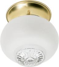 Nuvo 60/6029 - 1 Light; 6 in.; Ceiling Fixture; Clear Bottom Squat Ball; Color retail packaging; Polished Brass