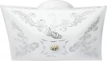 Nuvo 60/6032 - 2 Light; 12 in.; Ceiling Fixture; Square Floral; Color retail packaging; White Finish