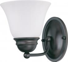 Nuvo 60/6085 - Empire; 1 Light; 7 in.; Vanity with Frosted White Glass; Color retail packaging; Mahogany Bronze