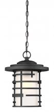 Nuvo 60/6405 - Lansing; 1 Light; Outdoor Hanging Lantern with Etched Glass; Textured Black Finish