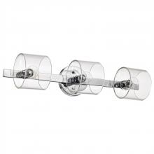 Nuvo 60/8073 - Marlowe; 3 Light Vanity; Polished Nickel with Clear Glass; Polished Nickel Finish