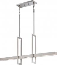 Nuvo 62/136 - Frame; 3 Module Island Pendant with Frosted Glass; Brushed Nickel Finish