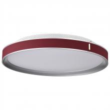 Nuvo 62/3012 - Bandon; 20 Inch LED Flush Mount; Gray with Red Wrap; Acrylic Lens; Gray Finish