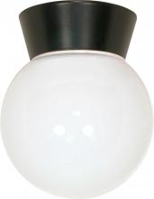 Nuvo SF77/153 - 1 Light - 8" Utility Ceiling with White Glass - Bronzotic Finish