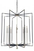 Framburg 5048 PN/MBLACK - 8-Light Felicity Foyer Chandelier