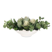 Uttermost 60256 - Uttermost Protea Blooms White Bowl Centerpiece