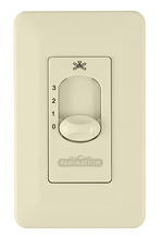 Fanimation CW5LA - Ceiling Fan Wall Control for Up to Two Fans, Non-Reversing - 3 Speed Fan Only - Light Almond
