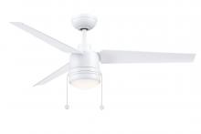 Fanimation FPD7619MWW - PC/DC 52 inch Indoor/Outdoor Ceiling Fan with LED Light Kit - Matte White