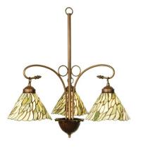 Meyda White 103042 - 24" Wide Willow Jadestone 3 Light Chandelier