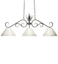 Meyda White 115618 - 48" Long Bristol 3 Light Island Pendant
