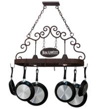 Meyda White 115648 - 34" Long Bon Appetit 2 Light Pot Rack