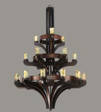 Meyda White 122640 - 62" Wide Castilla 21 Light Three Tier Chandelier