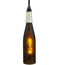 Meyda White 124429 - 3" Wide Coastal Collection Anchor Wine Bottle Mini Pendant