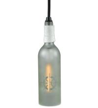 Meyda White 124432 - 3" Wide Coastal Collection Ships Wheel Wine Bottle Mini Pendant