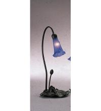 Meyda White 12500 - 16" High Blue Tiffany Pond Lily Accent Lamp