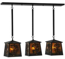 Meyda White 130904 - 37" Long Serengeti 3 Light Island Pendant