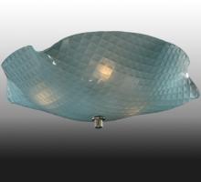 Meyda White 132122 - 13" Wide Atelier Window Pane Organic Art Glass Flushmount