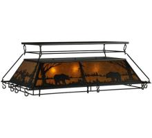 Meyda White 134437 - 56" Long Bear at Lake Pot Rack