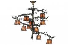 Meyda White 147381 - 39" Wide Pine Branch Valley View 10 Light Chandelier
