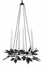 Meyda White 148699 - 18" Wide Autumn Crown 4 Candle Pendant