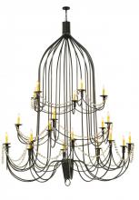 Meyda White 149323 - 72" Wide Bell 20 Light Three Tier Chandelier