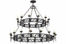 Meyda White 157277 - 84"W Majella 28 LT Two Tier Chandelier