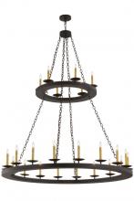 Meyda White 158584 - 61" Wide Loxley 24 Light Two Tier Chandelier