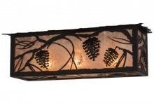 Meyda White 162344 - 24" Long Whispering Pines Oblong Flushmount