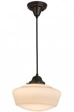 Meyda White 163499 - 12"W Revival Schoolhouse Traditional Globe Pendant