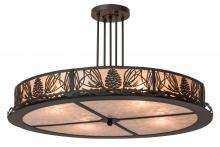 Meyda White 177220 - 36"W Mountain Pine Semi-Flushmount