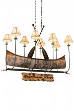 Meyda White 182904 - 51" Long Personalized Canoe 8 Light Chandelier