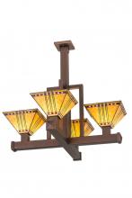 Meyda White 187304 - 32" Wide Prairie Corn 4 Light Inverted Pendant