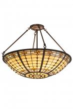 Meyda White 187967 - 24" Wide Fleur-de-Lite Semi-Flushmount