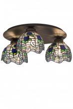 Meyda White 189790 - 20" Wide Roseborder 3 Light Flushmount