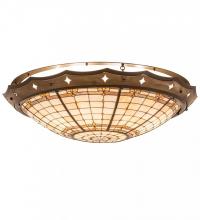 Meyda White 191949 - 42" Wide Fleur-de-Lite Flushmount