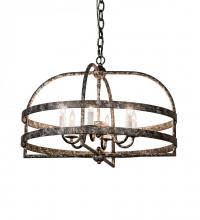 Meyda White 192658 - 22" Wide Aldari 6 Light Chandelier