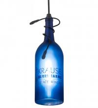 Meyda White 192828 - 4" Wide Tuscan Vineyard Personalized Wine Bottle Mini Pendant