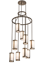 Meyda White 192968 - 35" Wide Cartier 9 LT Cascading Chandelier
