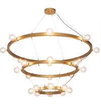 Meyda White 194031 - 72" Wide Manheim Alva 24 Light Three Tier Chandelier