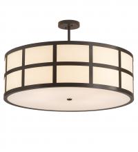 Meyda White 202567 - 36" Wide Cilindro Barnabas Semi-Flushmount