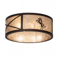 Meyda White 233537 - 24" Wide Black Stallion Flushmount