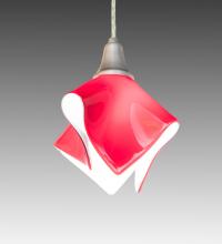 Meyda White 247185 - 8" Wide Handkerchief Red Mini Pendant