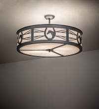 Meyda White 252901 - 30" Wide Horseshoe Semi-Flushmount