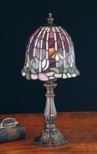 Meyda White 26647 - 15" High Tiffany Flowering Lotus Mini Lamp