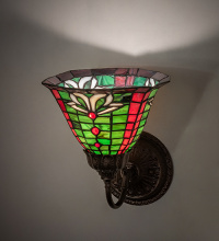 Meyda White 275656 - 8" Wide Dublin Wall Sconce